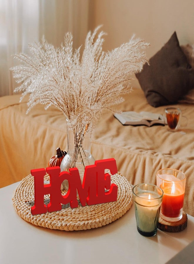 LLPMutu Wooden Blocks Wall and Table Top Decor: Freestanding Letter HOME Sign for Living Room, Entryway or Party Decor (Red) - Image 2